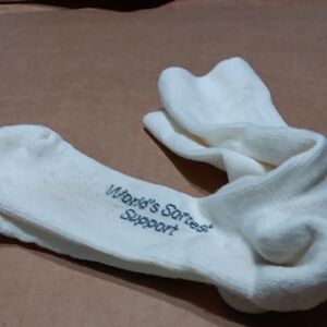 White Womans Softest Support Socks